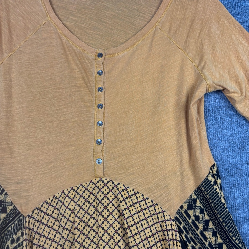 Indigo Thread Co Boho Patchwork Dress Size M - image 4